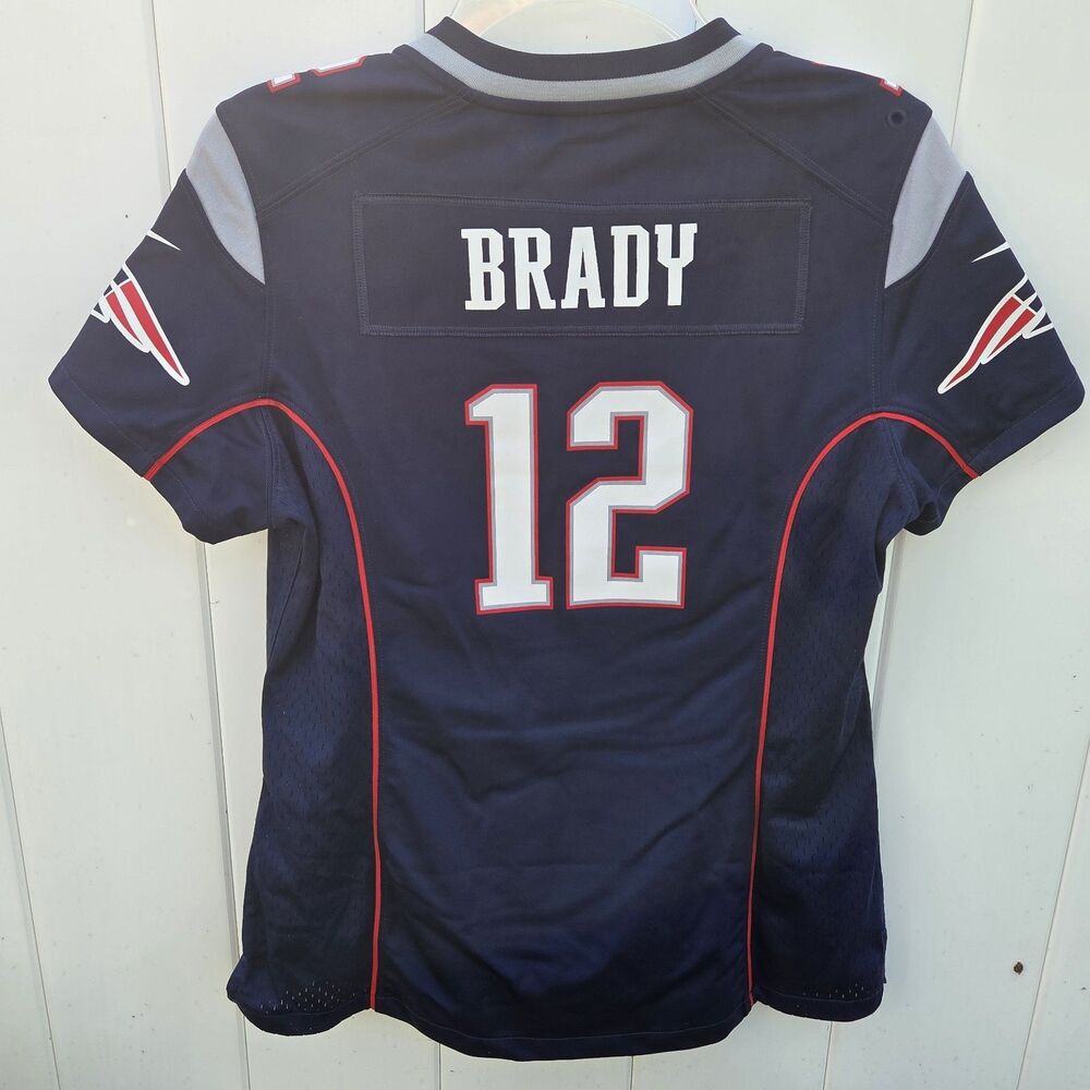 Nike Tom Brady Womens Size M NFL Football Jersey New England Patriots Blue